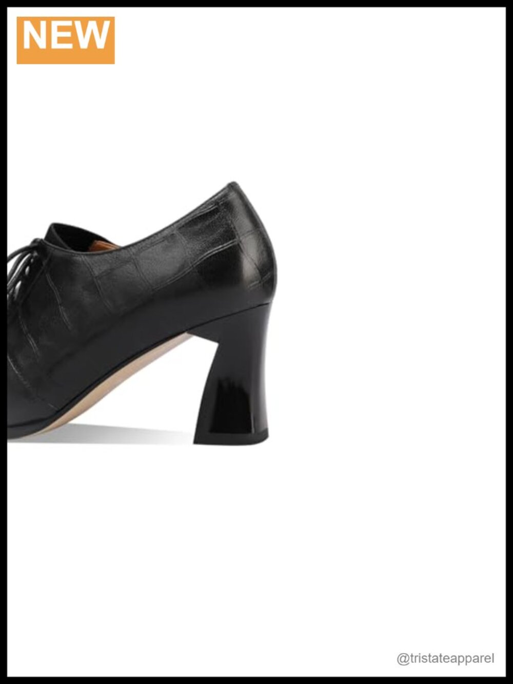 Handmade Genuine Leather Square Toe Zipper Spool Heel Pumps - Picture 4 of 6